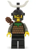 Minifigurka: CAS279:  Knights' Kingdom - Gilbert the Bad, Black Dragon Helmet, Horns, Quiver