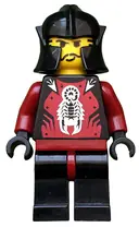 Minifigurka: CAS283:  Knights' Kingdom II - Shadow Knight, Adventurer Head (Chess Pawn)