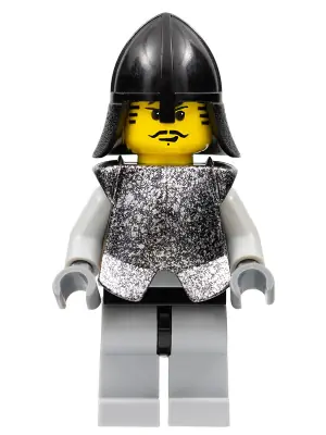 CAS304:  Breastplate - Armor over Light Bluish Gray, Black Neck-Protector, Black Moustache
