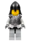 Minifigurka: CAS305:  Breastplate - Armor over Light Bluish Gray, Black Neck-Protector, Brown Moustache