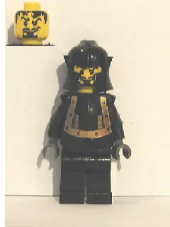 CAS308:  Breastplate - Armor over Black, Cheek Protection Helmet (Evil Knight)