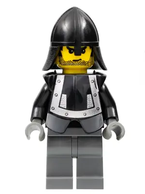 CAS309:  Breastplate - Armor over Black, Black Neck-Protector (Squire)