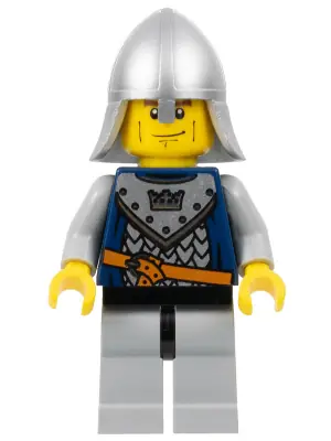CAS339:  Fantasy Era - Crown Knight Scale Mail with Crown, Helmet with Neck Protector, Vertical Cheek Lines