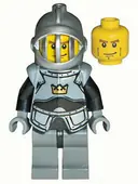 Minifigurka: CAS340:  Fantasy Era - Crown Knight Plain with Breastplate, Grille Helmet, Vertical Cheek Lines