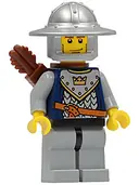 Minifigurka: CAS347:  Fantasy Era - Crown Knight Scale Mail with Crown, Helmet with Broad Brim, Vertical Cheek Lines, Quiver
