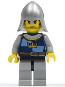 Minifigurka: CAS366:  Fantasy Era - Crown Knight Quarters, Helmet with Neck Protector, Black Messy Hair and Stubble