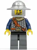 Minifigurka: CAS370:  Fantasy Era - Crown Knight Scale Mail with Chest Strap, Helmet with Broad Brim, Curly Eyebrows and Goatee