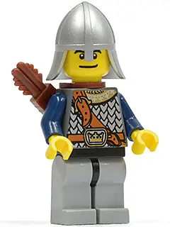 CAS385:  Fantasy Era - Crown Knight Scale Mail with Chest Strap, Helmet with Neck Protector, Dual Sided Head
