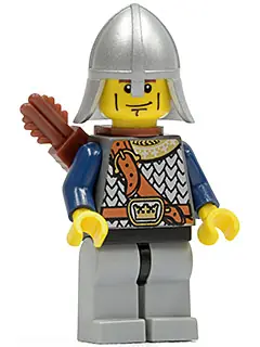 CAS386:  Fantasy Era - Crown Knight Scale Mail with Chest Strap, Helmet with Neck Protector, Vertical Cheek Lines