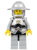 Minifigurka: CAS387:  Fantasy Era - Crown Knight Scale Mail with Crown, Breastplate, Helmet with Broad Brim, Smirk and Stubble Beard