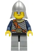 Minifigurka: CAS417:  Fantasy Era - Crown Knight Scale Mail with Chest Strap, Helmet with Neck Protector, Crooked Smile