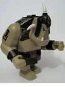 Minifigurka: CAS423:  Fantasy Era - Troll, Dark Tan with Black Armor