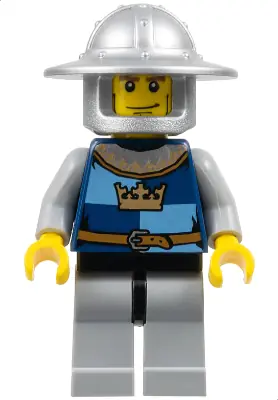 CAS426:  Fantasy Era - Crown Knight Quarters, Helmet with Broad Brim, Vertical Cheek Lines