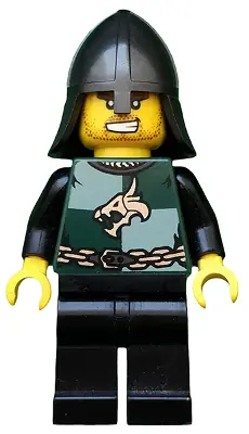 CAS439:  Kingdoms - Dragon Knight Quarters, Helmet with Neck Protector, Bared Teeth