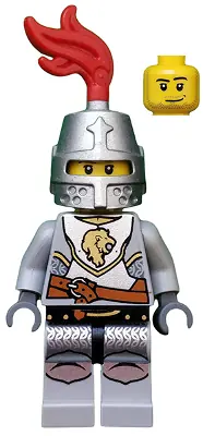 CAS440:  Kingdoms - Lion Knight Breastplate with Lion Head and Belt, Helmet Closed, Smirk and Stubble Beard