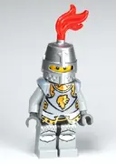 Minifigurka: CAS443:  Kingdoms - Lion Knight Armor with Lion Head and Belt, Helmet Closed, Gray Beard