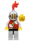 Minifigurka: CAS444:  Kingdoms - Lion Knight Quarters, Helmet with Fixed Grille, Brown Beard Rounded