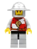 Minifigurka: CAS446:  Kingdoms - Lion Knight Quarters, Helmet with Broad Brim, Vertical Cheek Lines