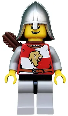 CAS449:  Kingdoms - Lion Knight Quarters, Helmet with Neck Protector, Quiver, Open Grin