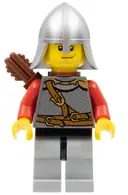 Minifigurka: CAS451:  Kingdoms - Lion Knight Scale Mail with Chest Strap and Belt, Helmet with Neck Protector, Quiver, Smirk and Stubble Beard