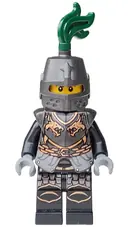 Minifigurka: CAS452:  Kingdoms - Dragon Knight Armor with Chain, Helmet Closed, Scowl