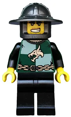 CAS455:  Kingdoms - Dragon Knight Quarters, Helmet with Broad Brim, Bared Teeth