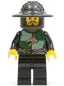 Minifigurka: CAS456:  Kingdoms - Dragon Knight Quarters, Helmet with Broad Brim, Moustache and Stubble