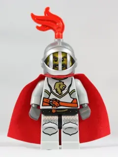 CAS459:  Kingdoms - Lion Knight Breastplate with Lion Head and Belt, Helmet with Fixed Grille, Cape