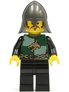 CAS461:  Kingdoms - Dragon Knight Quarters, Helmet with Neck Protector, Moustache and Stubble