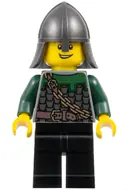 Minifigurka: CAS463:  Kingdoms - Dragon Knight Scale Mail with Chain and Belt, Helmet with Neck Protector, Open Grin