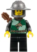 Minifigurka: CAS466:  Kingdoms - Dragon Knight Quarters, Helmet with Broad Brim, Vertical Cheek Lines, Quiver