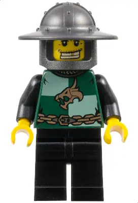 CAS487:  Kingdoms - Dragon Knight Quarters, Helmet with Broad Brim, Gold Tooth