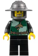 Minifigurka: CAS487:  Kingdoms - Dragon Knight Quarters, Helmet with Broad Brim, Gold Tooth