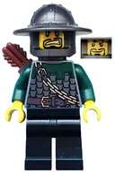 Minifigurka: CAS488:  Kingdoms - Dragon Knight Scale Mail with Chain and Belt, Helmet with Broad Brim, Quiver