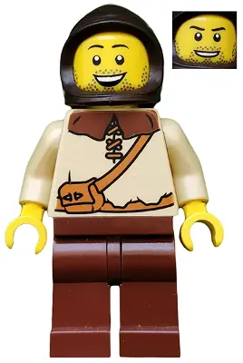 CAS491:  Kingdoms - Peasant, Male with Dark Brown Hood