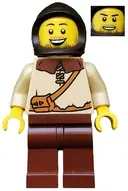 Minifigurka: CAS491:  Kingdoms - Peasant, Male with Dark Brown Hood