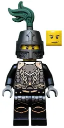 Minifigurka: CAS493:  Kingdoms - Dragon Knight Scale Mail with Chains, Helmet Closed, Scowl