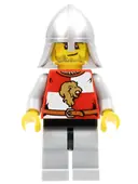 Minifigurka: CAS497:  Kingdoms - Lion Knight Quarters, Helmet with Neck Protector, Crooked Smile and Scar