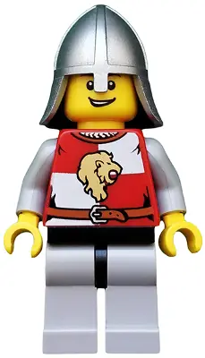 CAS501:  Kingdoms - Lion Knight Quarters, Helmet with Neck Protector, Open Grin