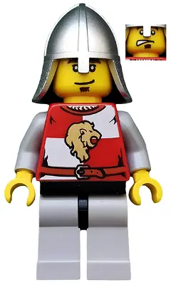 CAS502:  Kingdoms - Lion Knight Quarters, Helmet with Neck Protector, Eyebrows and Goatee