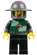 Minifigurka: CAS508:  Kingdoms - Dragon Knight Quarters, Helmet with Broad Brim, Missing Tooth (Chess Pawn)