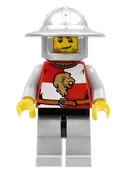 Minifigurka: CAS513:  Kingdoms - Lion Knight Quarters, Helmet with Broad Brim, Crooked Smile and Scar (Chess Pawn)