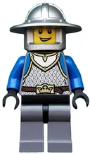 Minifigurka: CAS517:  Castle - King's Knight Scale Mail, Crown Belt, Helmet with Broad Brim, Open Grin