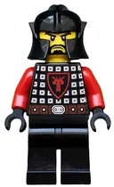 Minifigurka: CAS522:  Castle - Dragon Knight Scale Mail with Dragon Shield, Cheek Protection Helmet, Black Beard