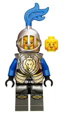 Minifigurka: CAS523:  Castle - King's Knight Armor with Lion Head with Crown, Helmet with Fixed Grille, Blue Plume