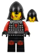 Minifigurka: CAS529:  Castle - Dragon Knight Scale Mail with Dragon Shield and Shoulder Armor, Knee Pads, Helmet with Neck Protector, Angry Scowl