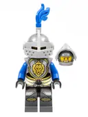 Minifigurka: CAS532:  Castle - King's Knight Armor with Lion Head with Crown, Helmet with Pointed Visor, Blue Plume, Angry Face