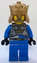 Minifigurka: CAS539:  Castle - King's Knight Breastplate with Crown and Chain Belt, Crown