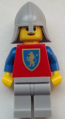 CAS542:  Crusader Lion - Light Bluish Gray Legs, Light Bluish Gray Neck-Protector (Reissue)