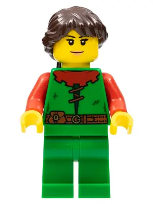 CAS558:  Forestwoman - Red, Ponytail